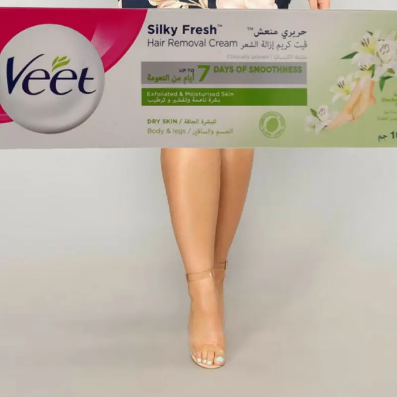 کرم موبر ویت Veetمدل شی باتر و گل زنبق Silky Fresh حجم 100 میل