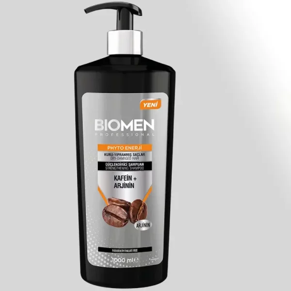 شامپو مردانه بیومن Biomen حاوی کافئین و آرژنین 1000 میل