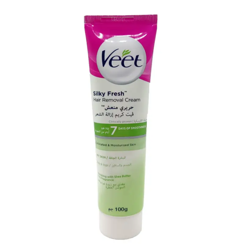 کرم موبر ویت Veetمدل شی باتر و گل زنبق Silky Fresh حجم 100 میل