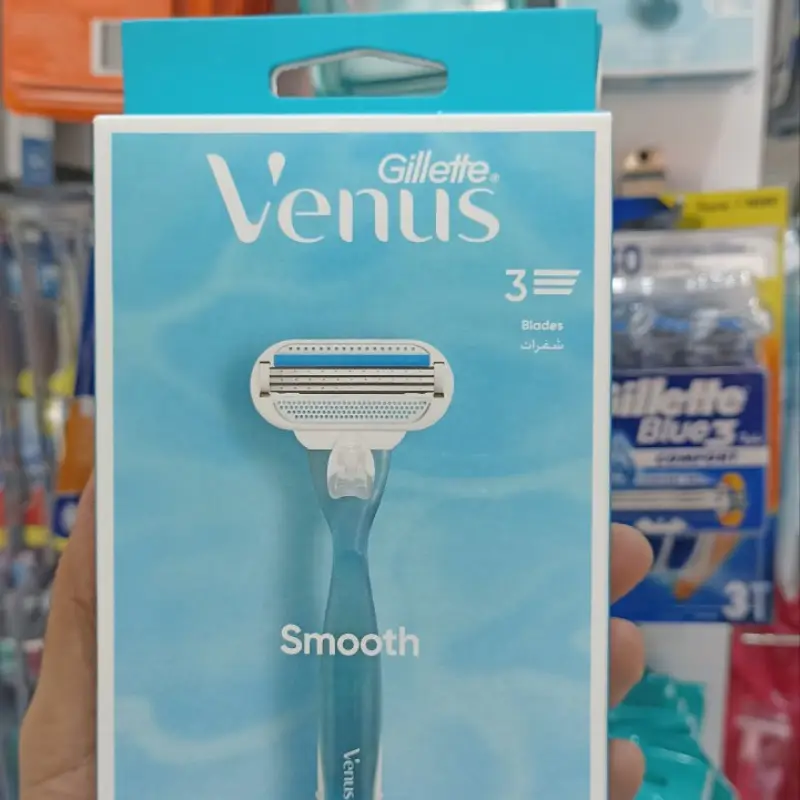 خودتراش 3 تیغ زنانه ونوس ژیلت همراه با 2 سری یدک مدل Smooth