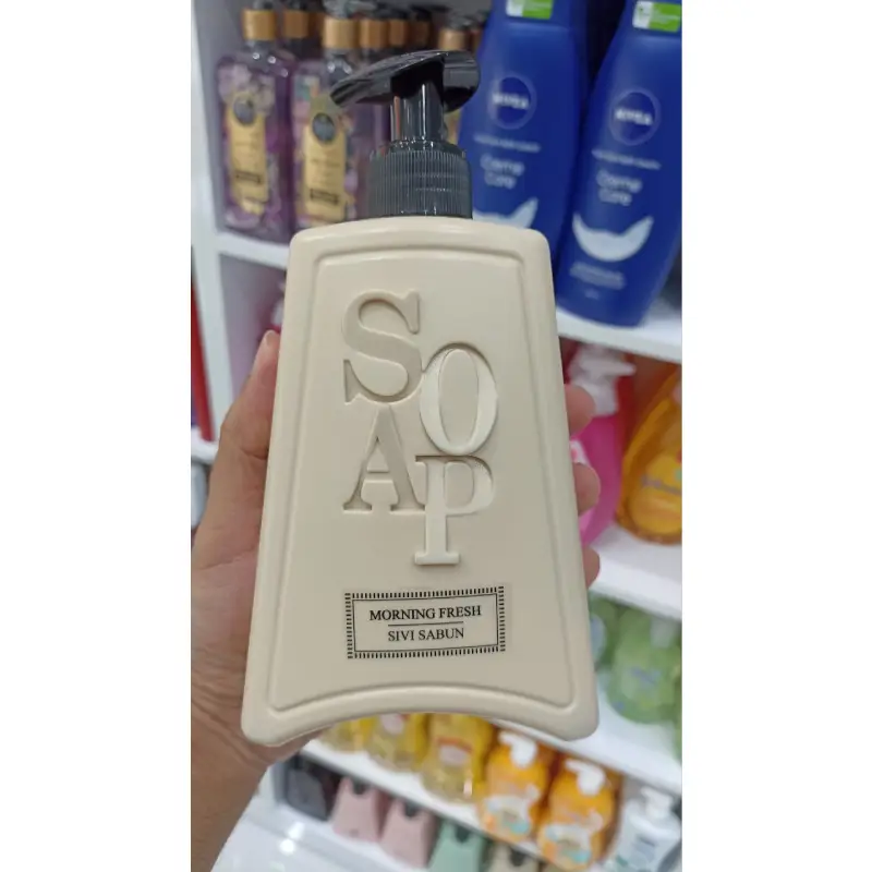 صابون دست مایع تازه صبحگاهی کرمی برند SOAP حجم 500 میل